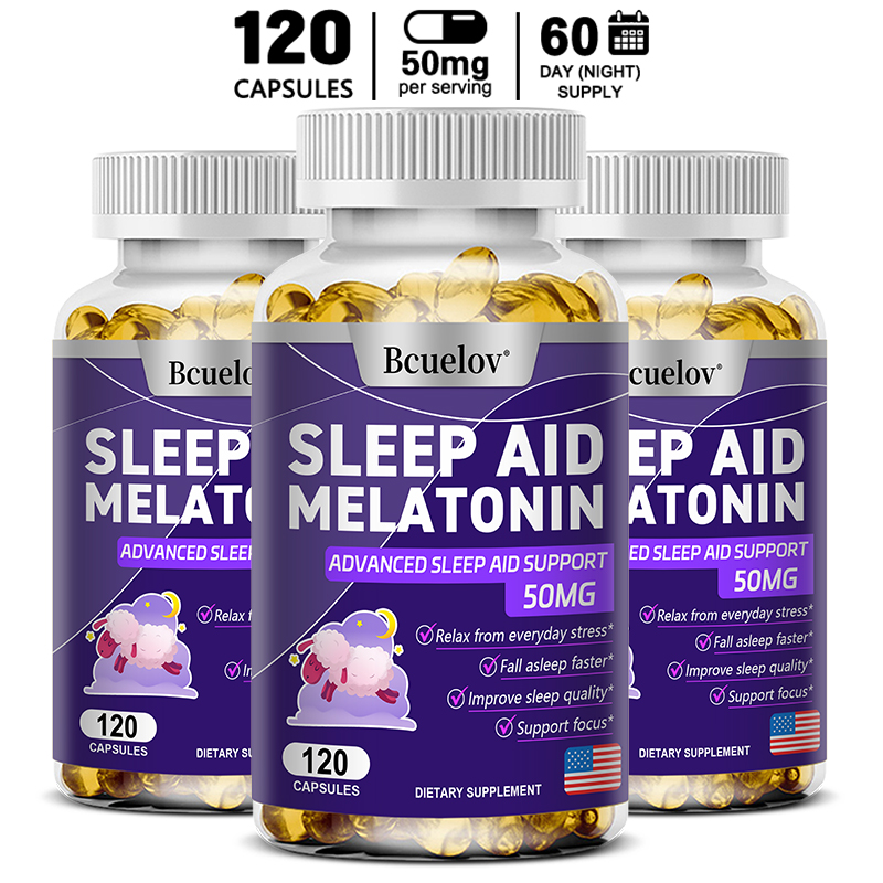 Herbal Supplement - Melatonin 25mg Kapsüller, L-Theanine, Magnezyum Sitrat
