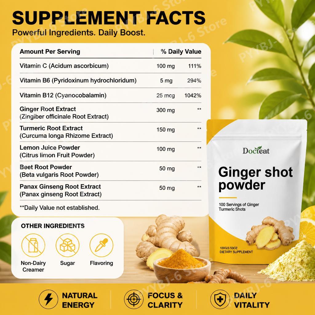 Docteat Zencefil Shot Tozu Vit - Ginger Tea incelemesi ve fiyatı
