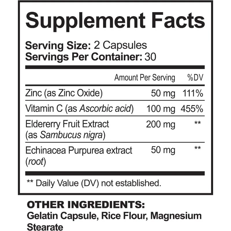 Çinko 50 mg Kapsüller - İçeriğ - Echinacea incelemesi ve fiyatı